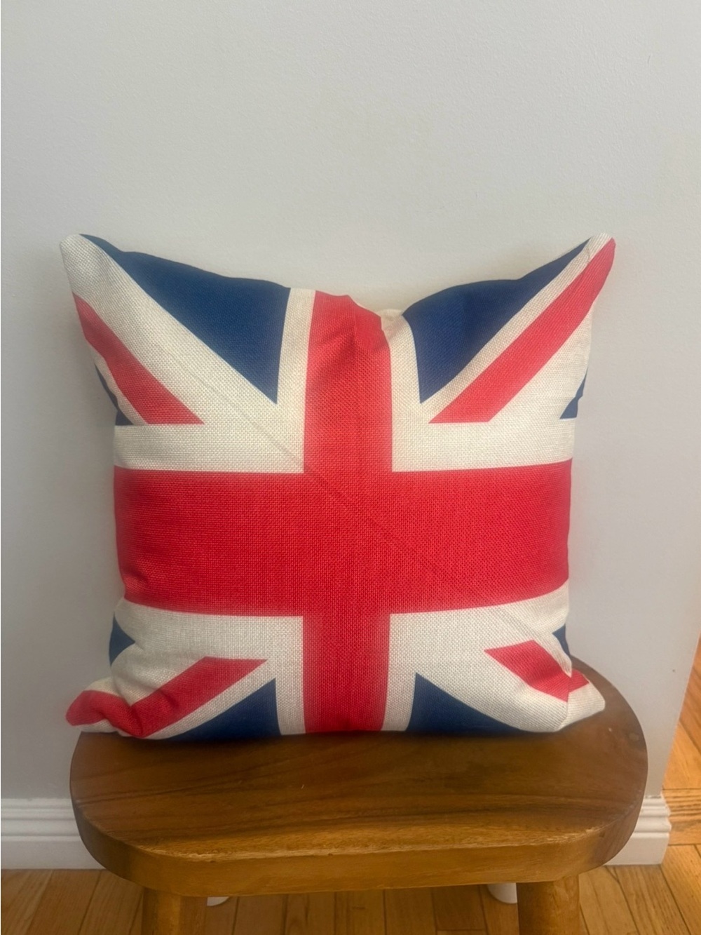 Union Jack Accent Pillow - Red, Blue & White